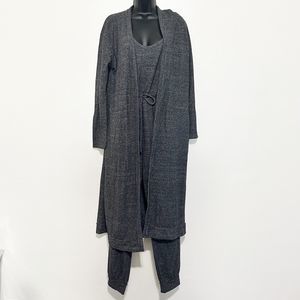 Free People Bicoastal Knit Jumpsuit & Long Matching Cardigan size S